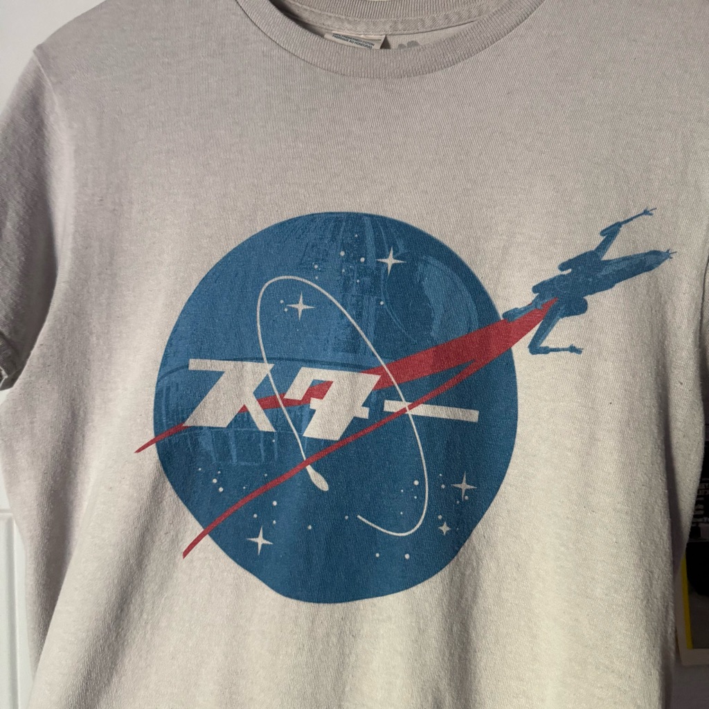 Popkiller Grey Nasa Space Graphic Short Sleeve Crew Neck Cotton Tee T-Shirt — image 2 of 6